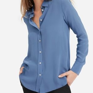 Everlane The Clean Silk Relaxed Shirt Size 2